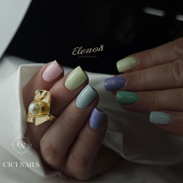 pastelni nokti cici nails gel polish lavandina magic mint blue lagoon lollipop