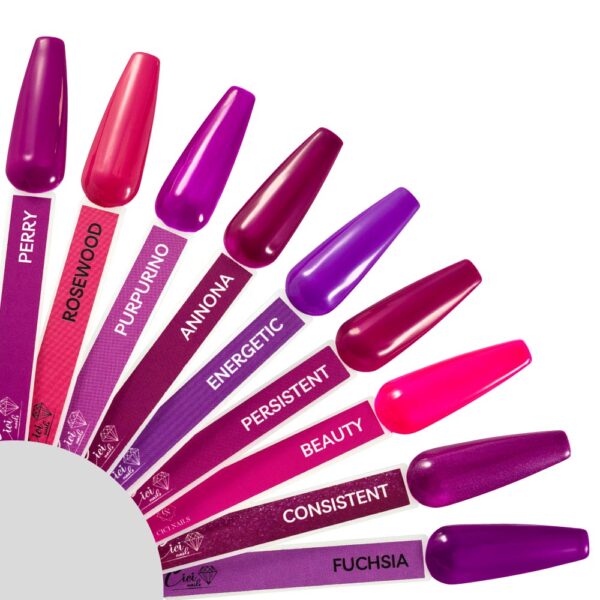 pink and purple collection lepeza CICI NAILS