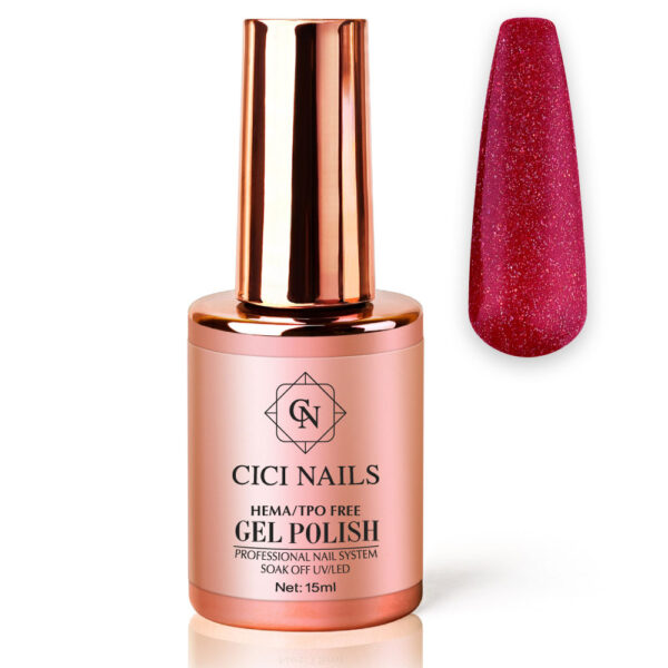 309 santa claus 15ml crveni trajni lak sa šljokicama cici nails materijal za nokte
