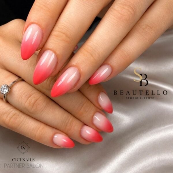 salmon 15ml intenzivna, kričava koraljno roza nijansa cici nails