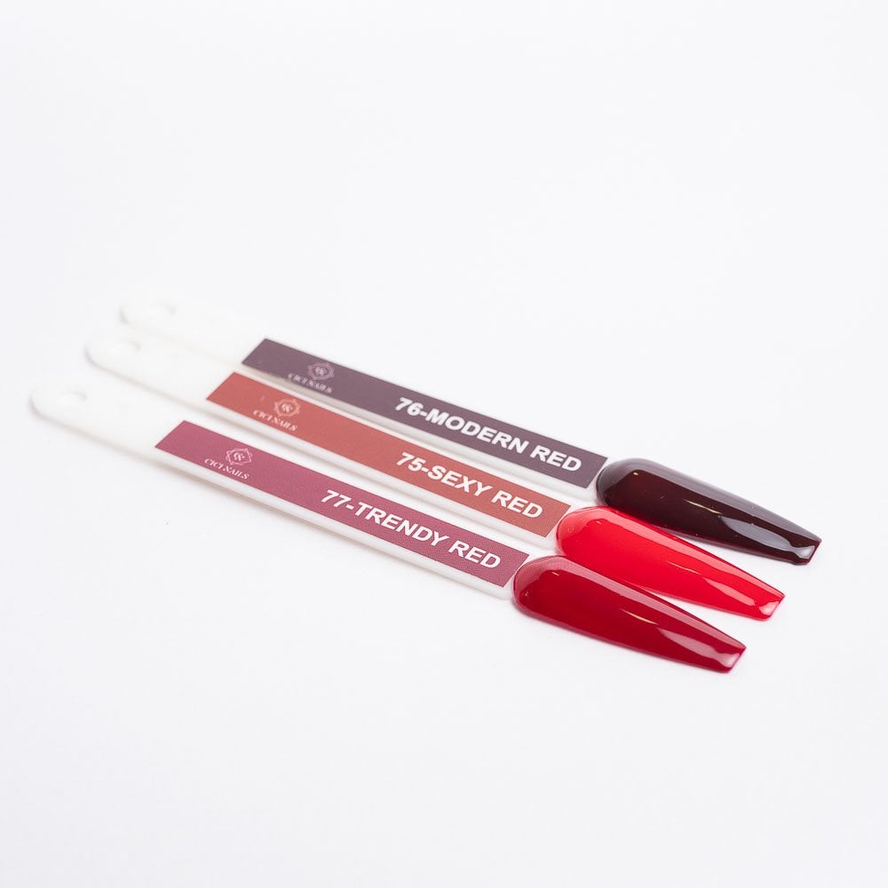 76 – Modern Red 15ml – Tamnocrvena elegancija na noktima - Slika 8