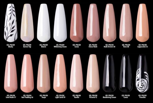 Gel Polish Skin White Black 18x
