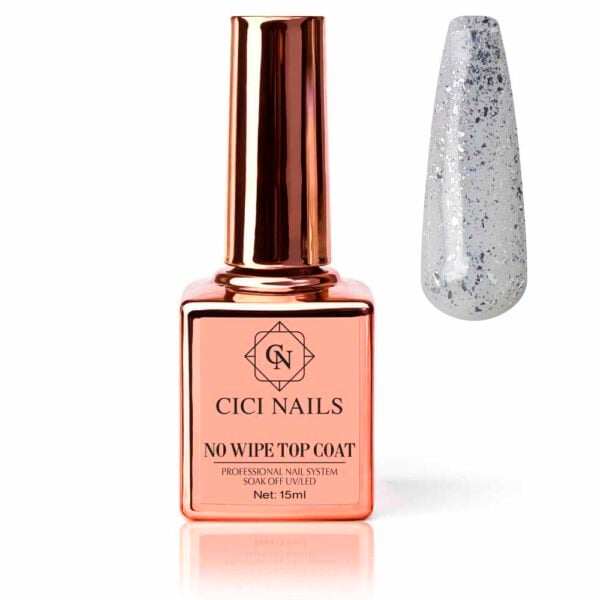 No Wipe Top Coat Silvery srebrni sjaj za nokte cici nails slavonski brod