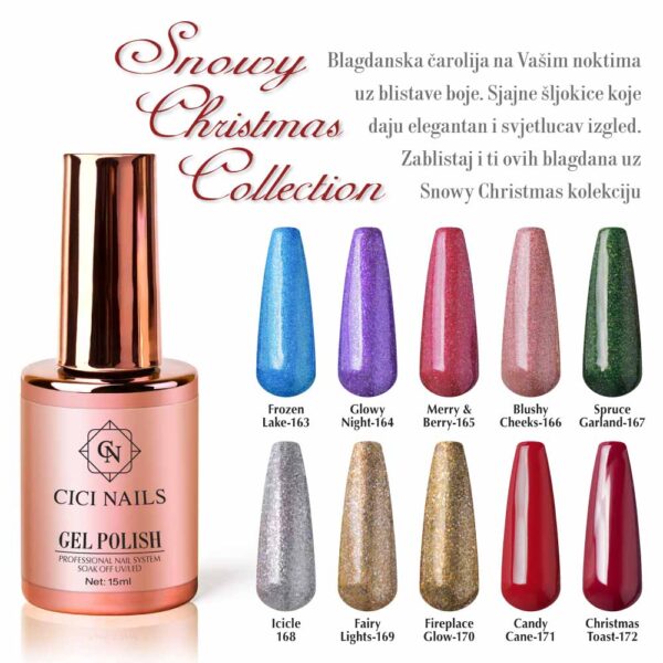 Cici nails Snowy Christmas-box s gel lakovima