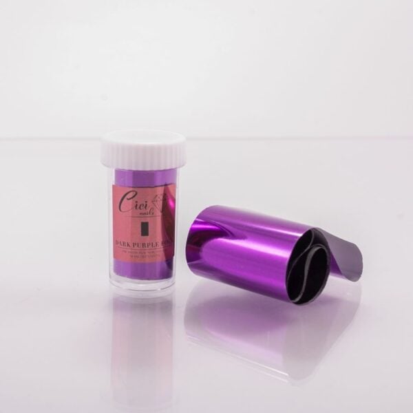 dark purple foil cici nails