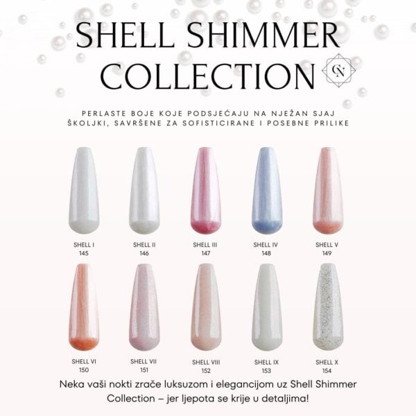 Shell Shimmer Collection trajni lak sa šljokicama cici nails