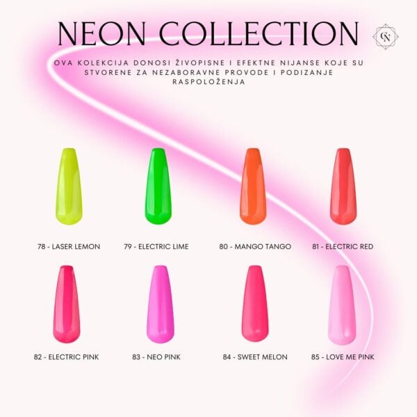 Trajni lak neonske boje za nokte cici nails
