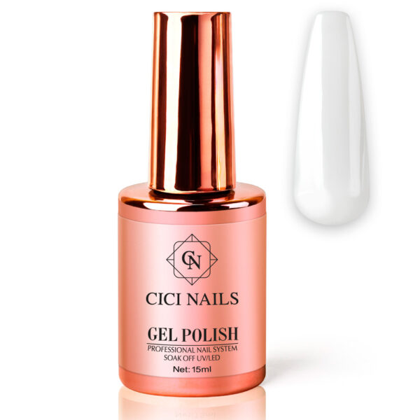 gel polish milky white 290 mliječno bijeli trajni lak za nokte cici nails