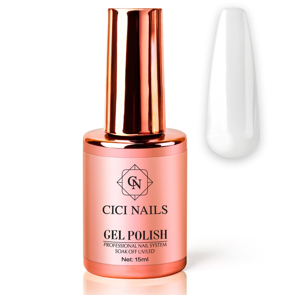 gel polish milky white 290 mliječno bijeli trajni lak za nokte cici nails