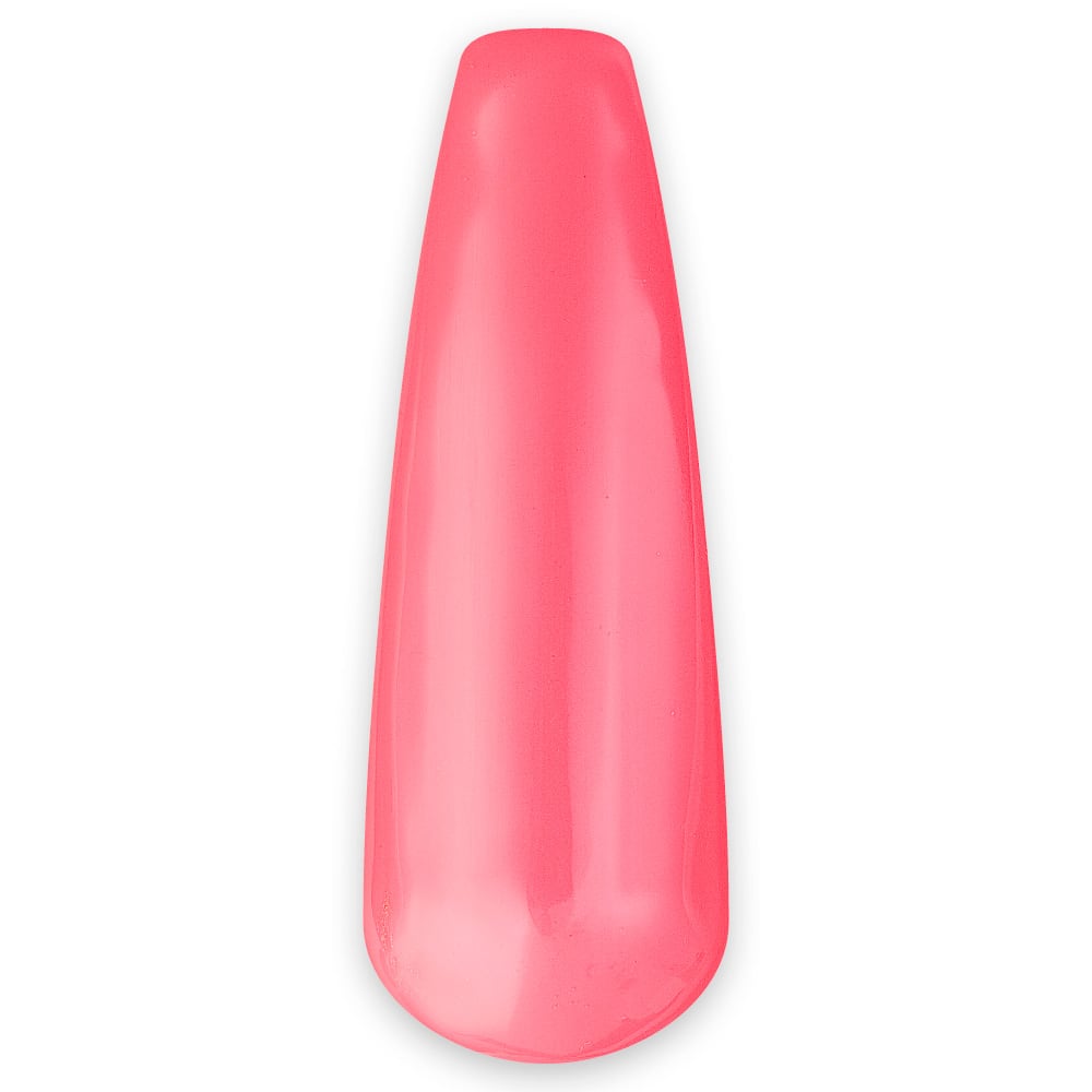 gel polish salmon pink nail