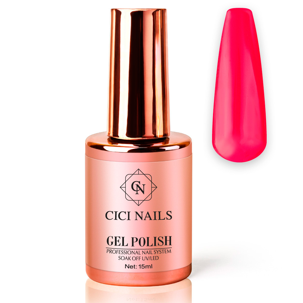 gel polish watermelon round crveno roza trajni lak gel lak cici nails