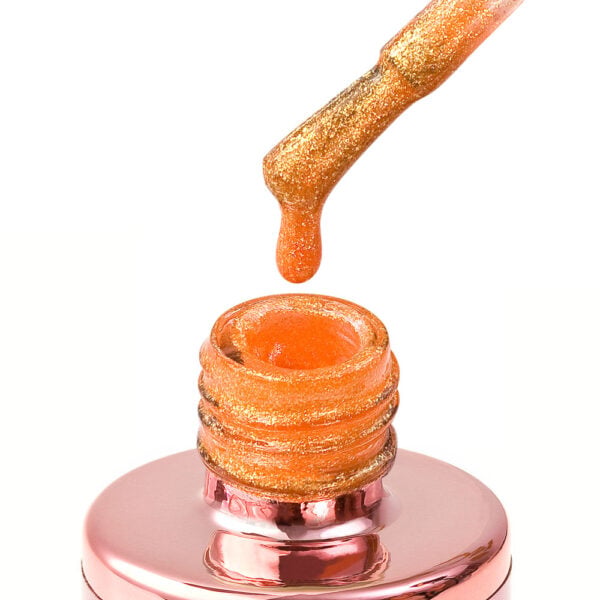 228 tangerine retreat 15ml – svježa narančasta nijansa sa šljokicama trajni lak cici nails