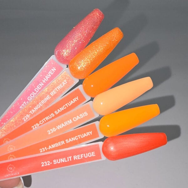orange haven kolekcija narančaste boje za nokte ljetna boja za nokte trajni lak u narančastoj boji narančasti trajni lak za nokte cici nails