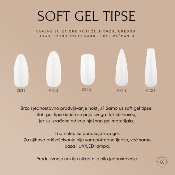 soft gel tips cici izradene od fleksibilnog i cvrstog gela brzo uredno dugotrajno