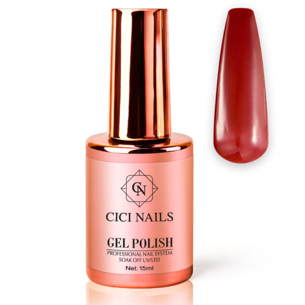 Cici nails gel polish red glass garnet glass tamno crveni trajni lak u boji za nokte