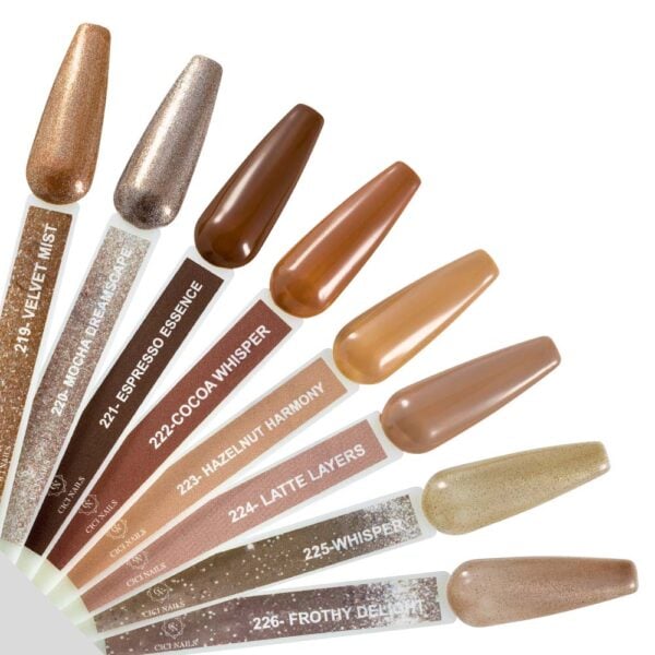 mocha collection lepeza nijansi nude smeđe i sljokicave boje