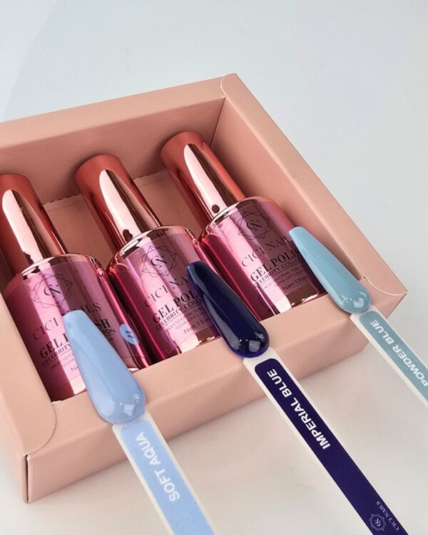 blue vibes collection – limited edition u plavim tonovima plavi trajni lak cici nails