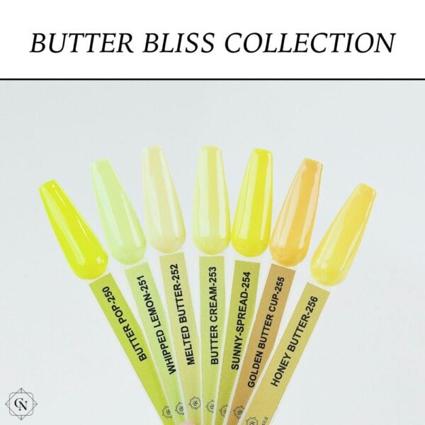 256 honey butter 15ml medeno žuta s krem završetkom cici nails