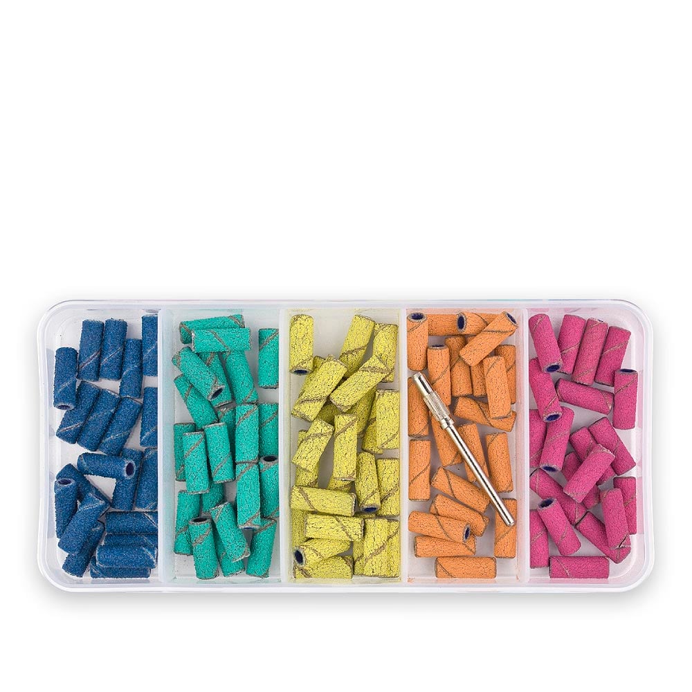 set mini brusnih kapica + mini mandrel – precizno oblikovanje cici nails