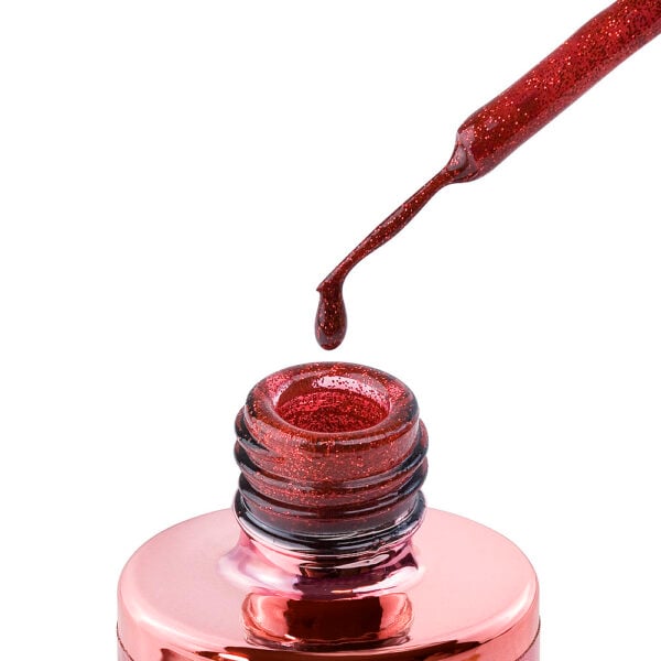 ruby glow paint gel (rubin crvena sa šljokicama) cici nails