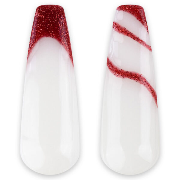 ruby glow paint gel (rubin crvena sa šljokicama) nokti cici nails