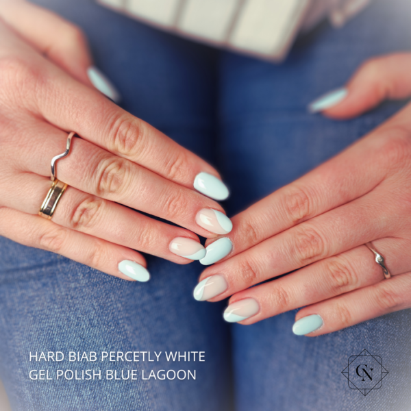 hard biab perfectly white gel polish blue lagon gel lak nokti