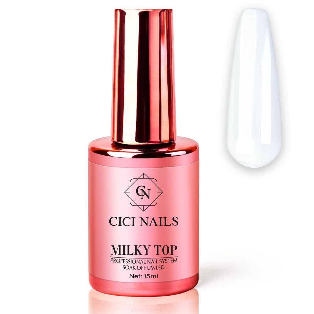 milky top 15ml završni mliječni sjaj za nokte cici nails