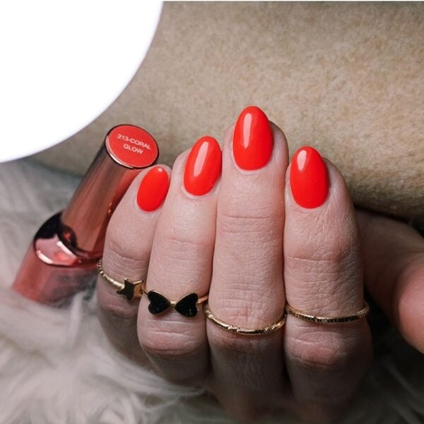 213 coral glow 8ml – trajni lak u jarko crvenoj nijansi | Cici Nails