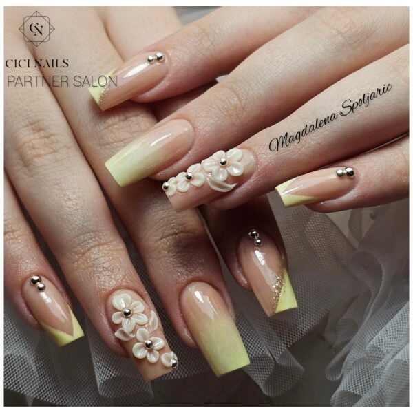 354 banana gel polish 3d gel clear banana bonbon završni sjaj cici nails