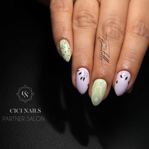 358 matcha cream 357 spring lilac gel polish pastelni nokti