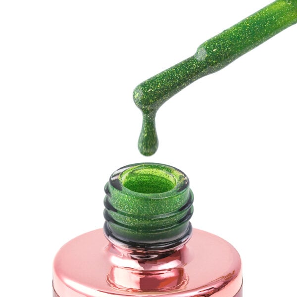 301 christmas tree 8ml – trajni lak u smaragdno zelenoj s glitterom