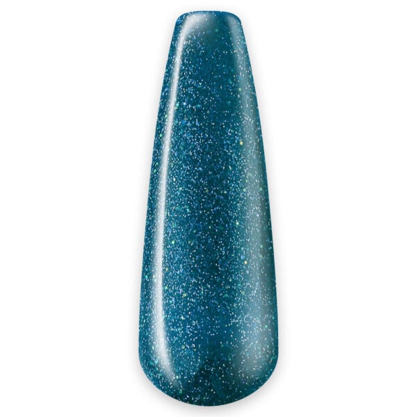 303 frosty 8ml – tirkizno plavi trajni lak sa srebrnim glitterom