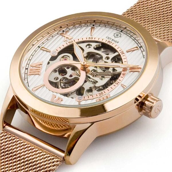 manuela belle ženski automatski sat – rose gold