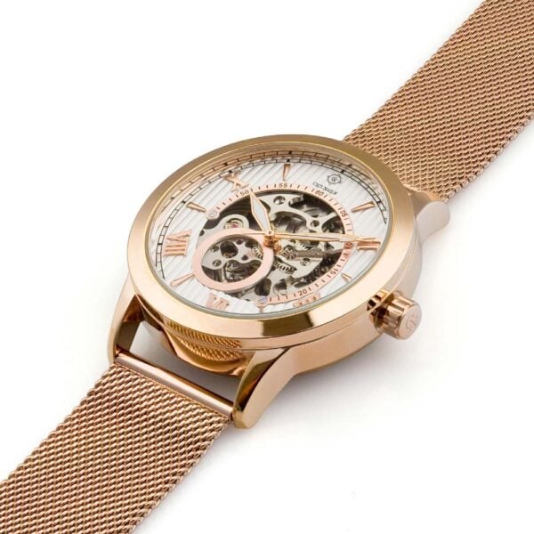 manuela belle ženski automatski sat – rose gold