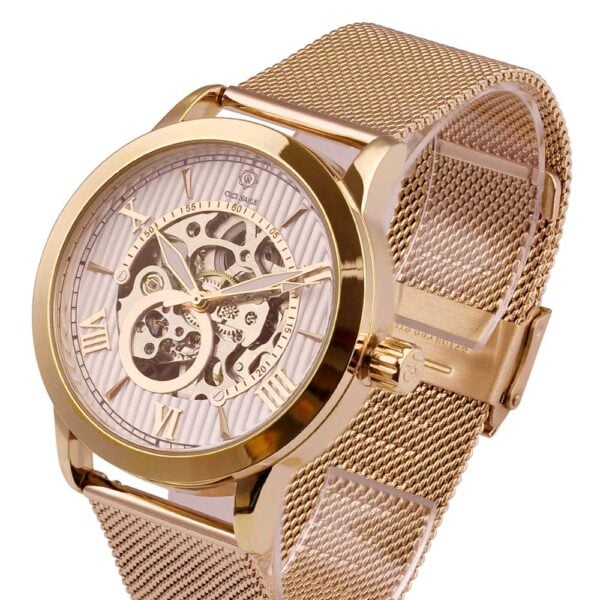 manuela belle ženski automatski sat – rose gold