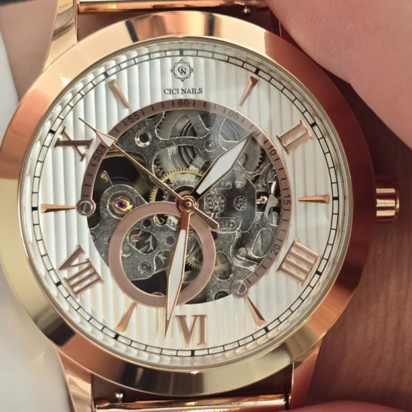 manuela belle ženski automatski sat – rose gold