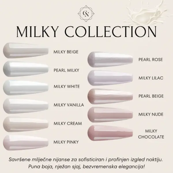 milky collection cici nails trajni lak