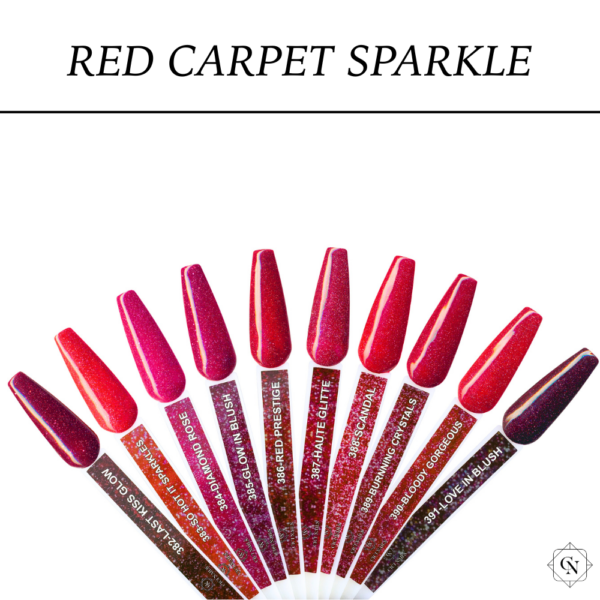 red carpet sparkle collection box 10 reflektirajućih crvenih nijansi