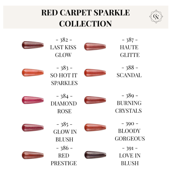 red carpet sparkle collection box 10 reflektirajućih crvenih nijansi