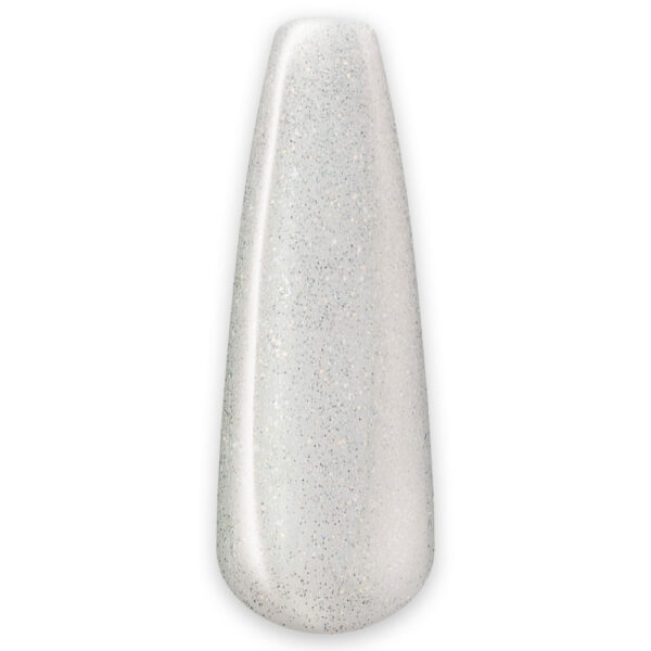 snowy 302 8 ml – bijeli trajni lak sa svjetlucavim glitterom