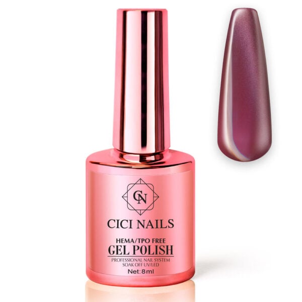 soft 5 8ml – trajni lak u ružičasto berry nijansi s cat eye efektom cici nails