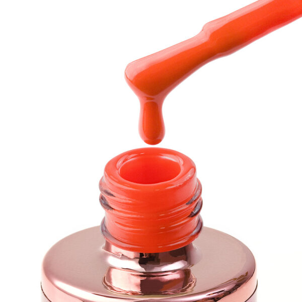 cici nails hot girl 8ml – neonski koraljno crveni trajni lak sa sunset glow