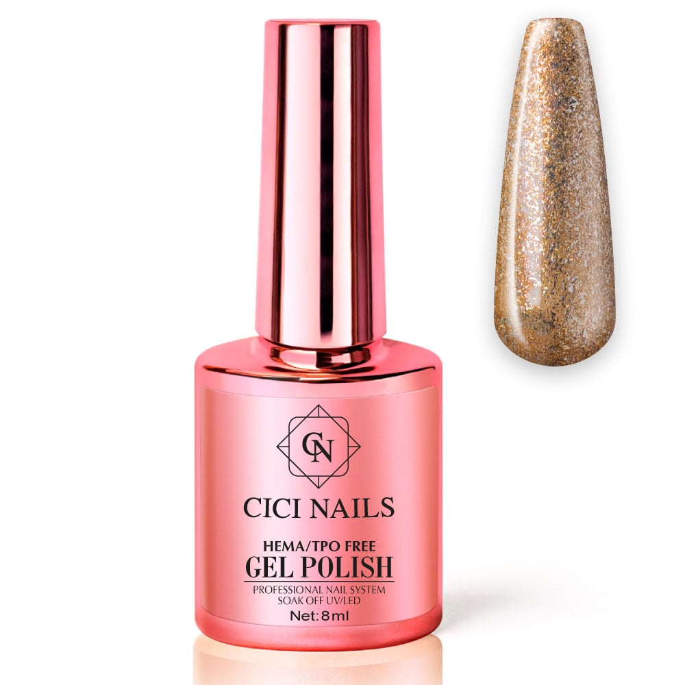 169 fairy lights 8ml – zlatni trajni lak sa šljokicama cici nails
