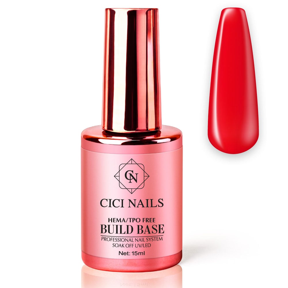 build base racing red 15 ml koraljno crvena gradivna baza za nokte | Cici Nails