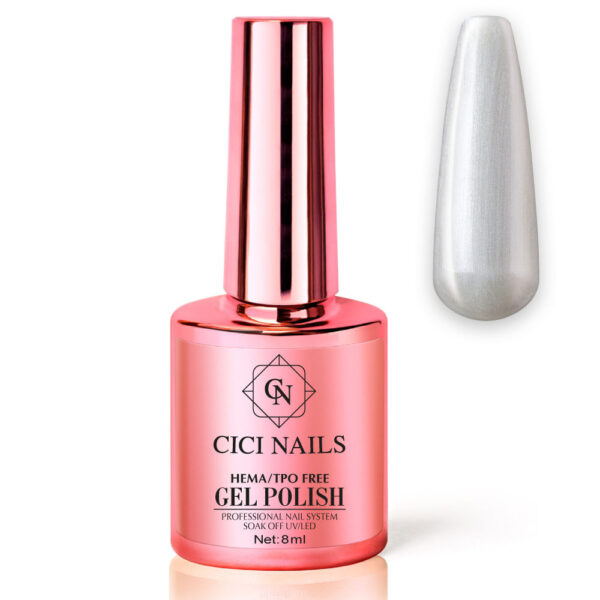 shell II 8ml trajni lak u bijelo perlastoj nijansi cici nails