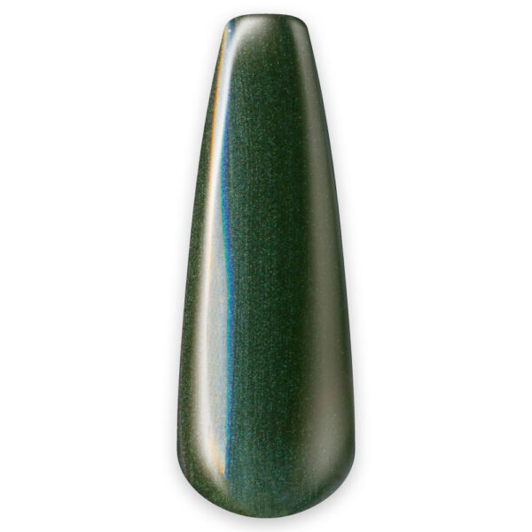 tamna zelena nijansa sa šljokicama green forest 140 nail cici nails slavonski brod