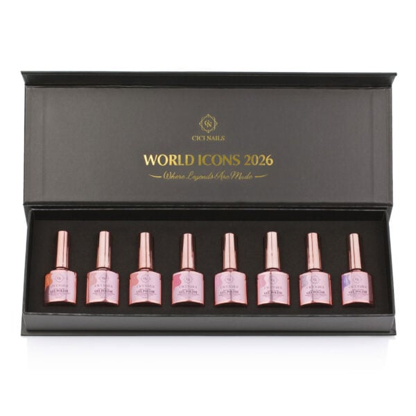 world icons 2026 collection box kolekcija trajnih lakova u boji Cici Nails