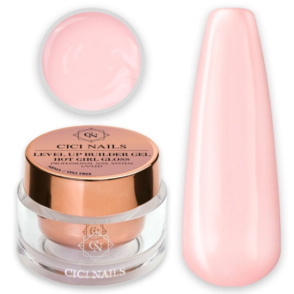cici nails gradivni gel u baby roza nijansi level up builder gel hot girl gloss cici nails