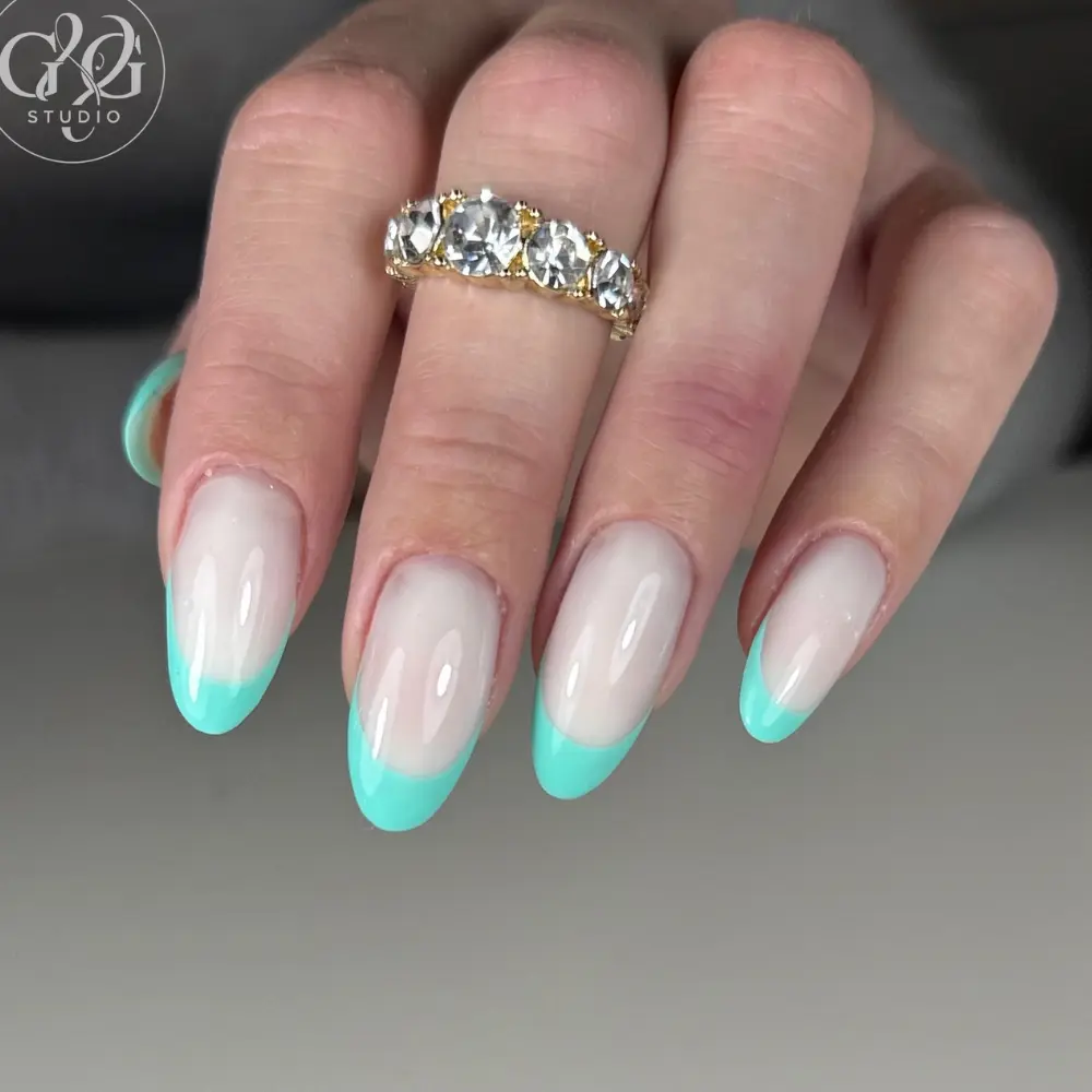 french pastelni tirkizni cici nails