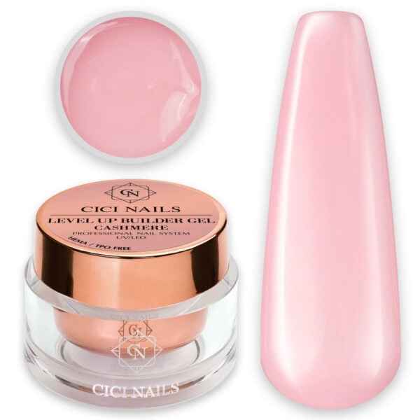level up builder gel cashmere nježno roza gradivni gel cici nails